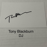 Tony Blackburn signed signed card