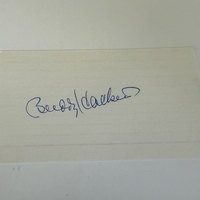Buddy Hackett signed card