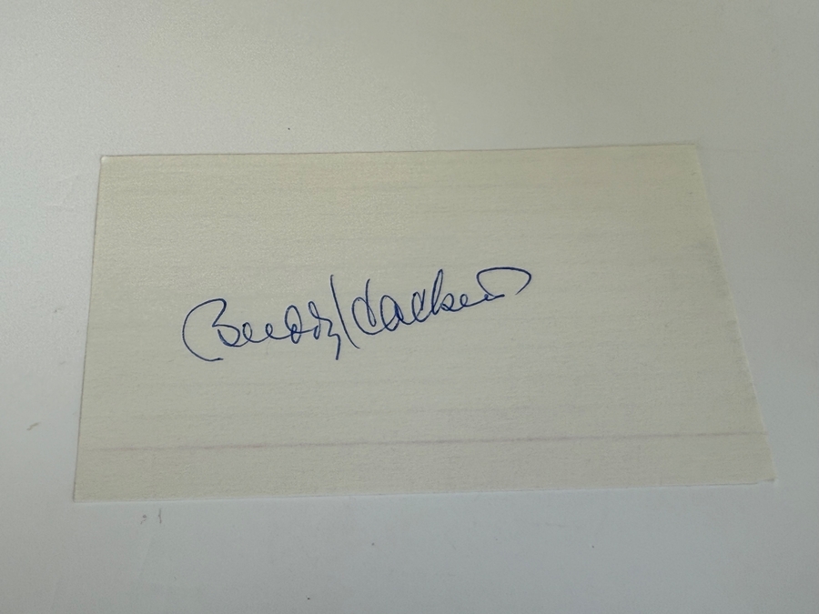 Buddy Hackett signed card
