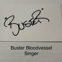 Buster Bloodvessel signed signed card