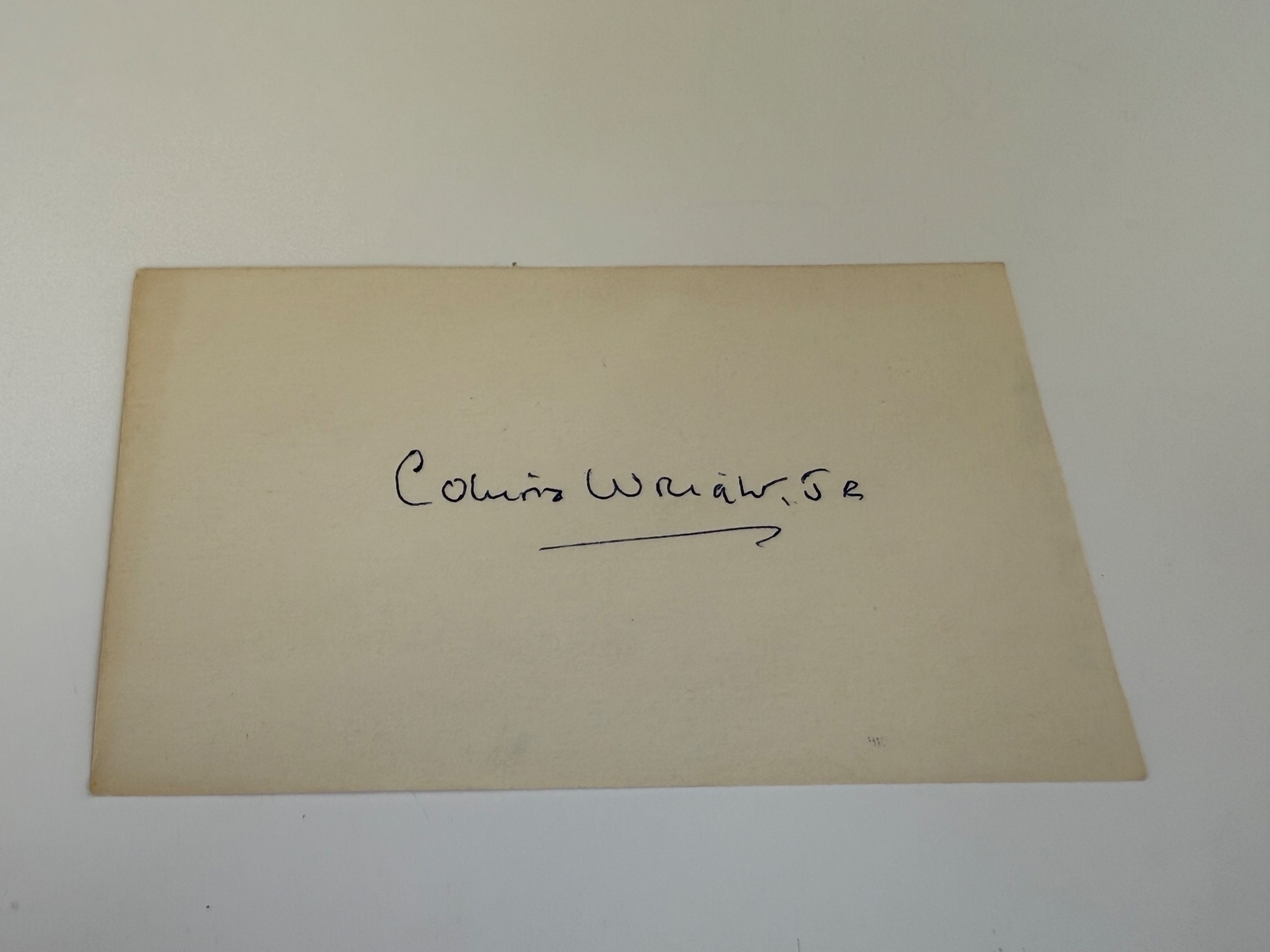 Covina Wright Jr signed card