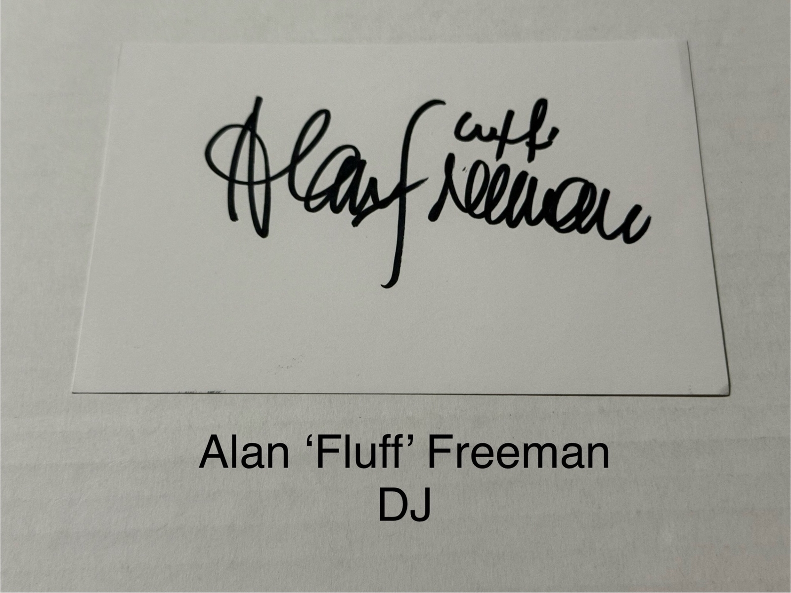Alan Freeman signed signed card