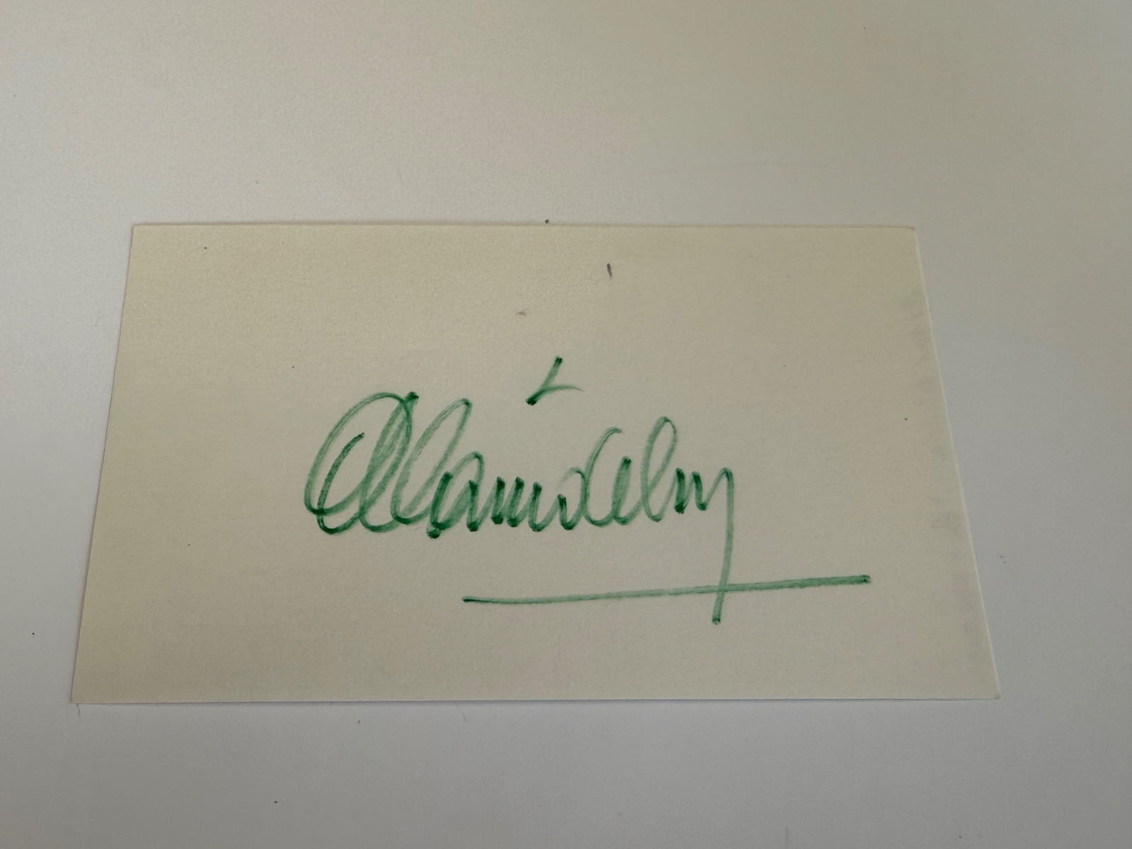 Alan Delon signed card