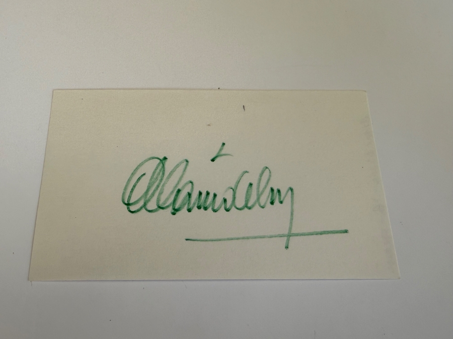Alan Delon signed card