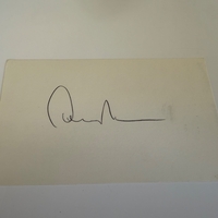 Edward Albee signed card