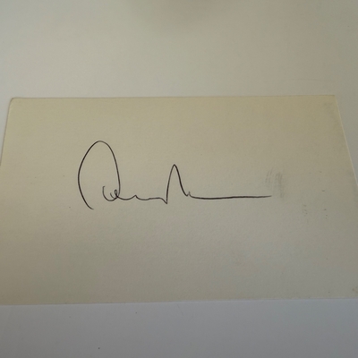 Edward Albee signed card