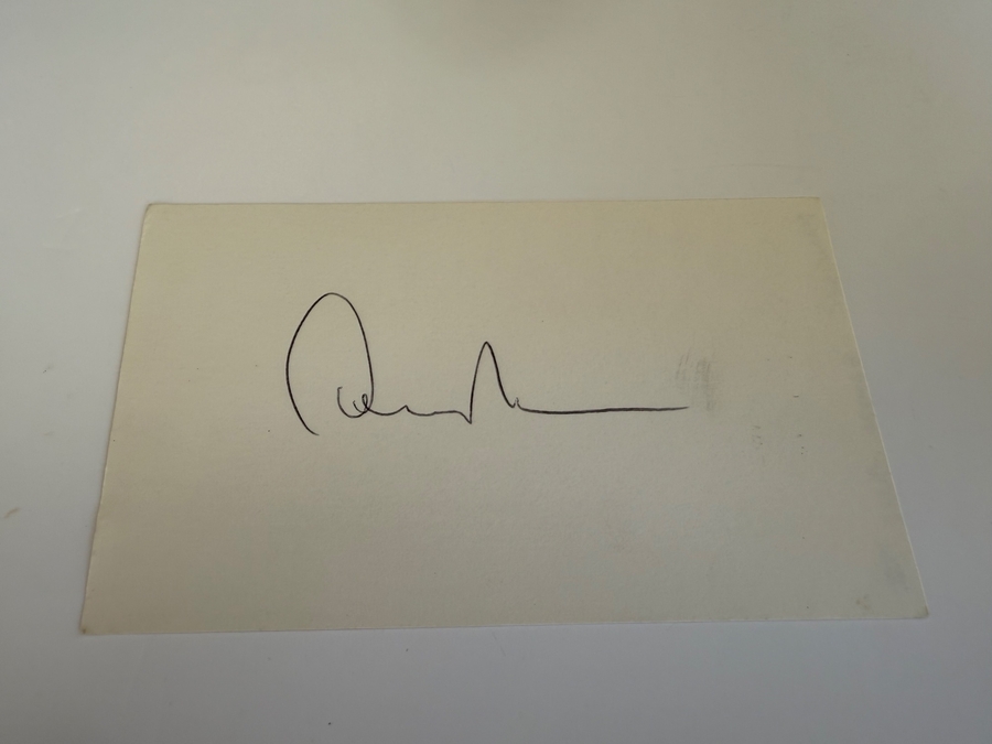 Edward Albee signed card
