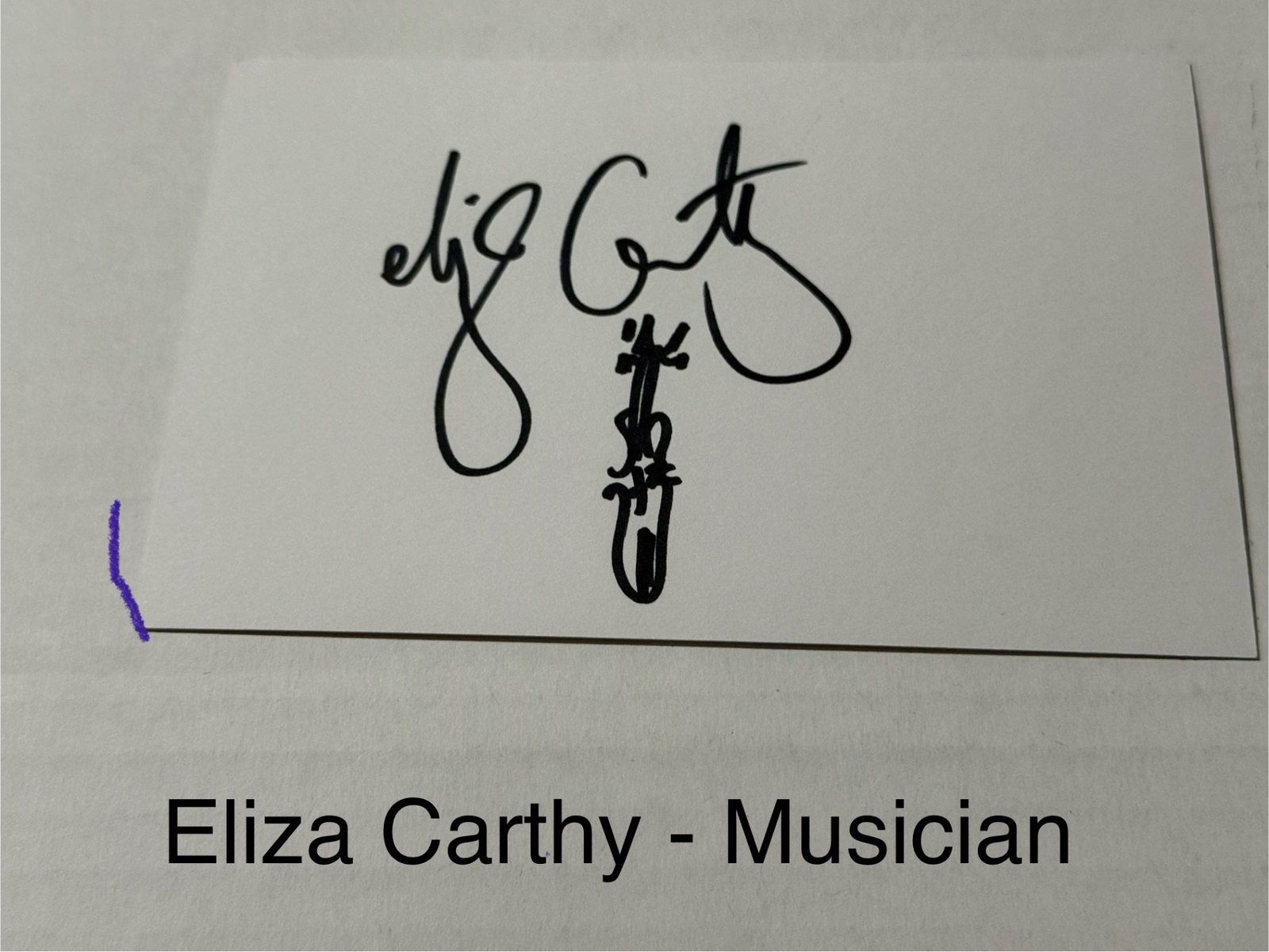 Eliza Carthy signed signed card