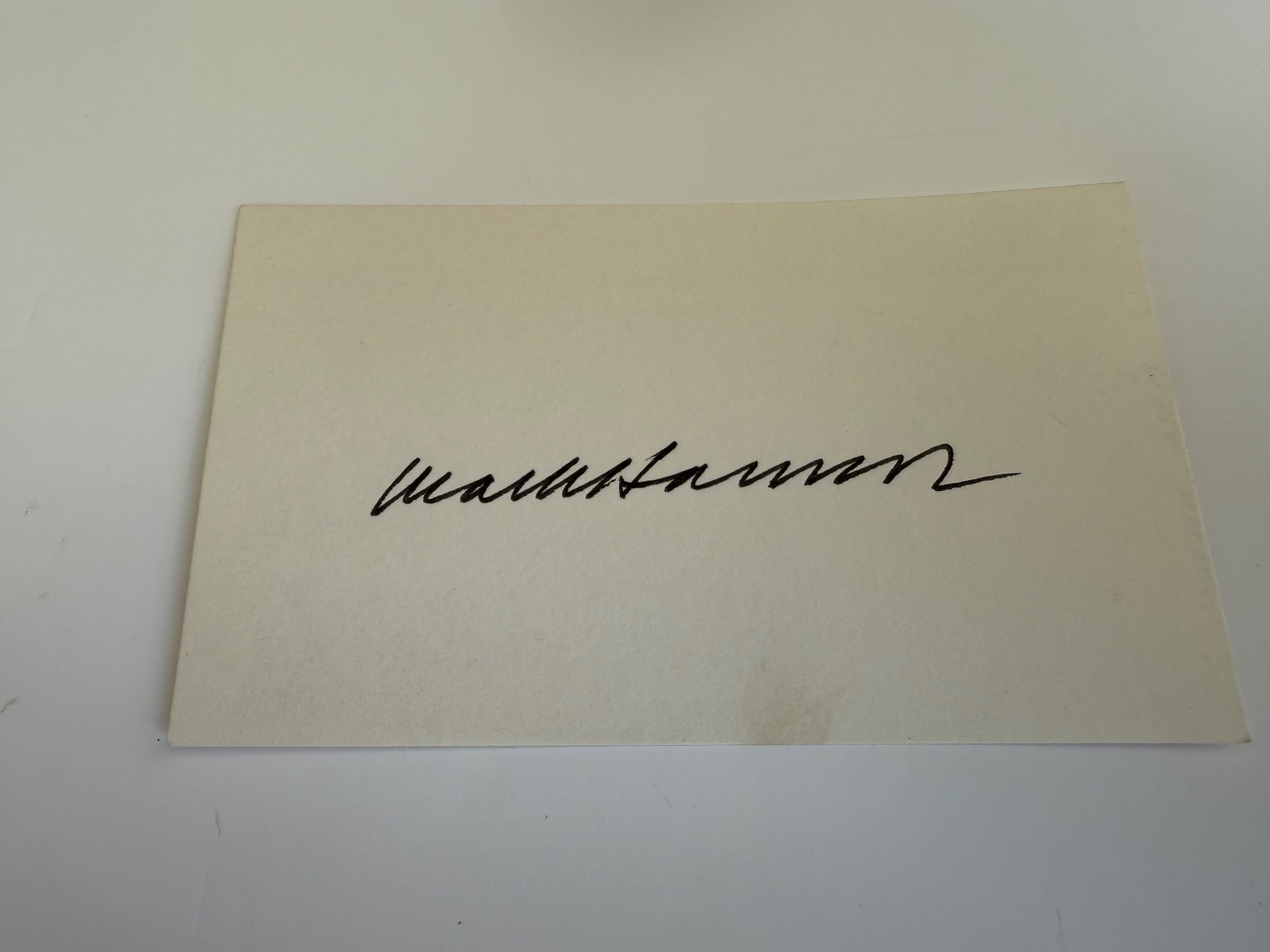 Mark Harmon signed card