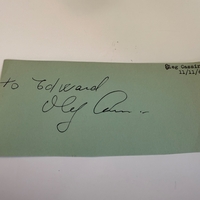 Oleg Cassini signed card