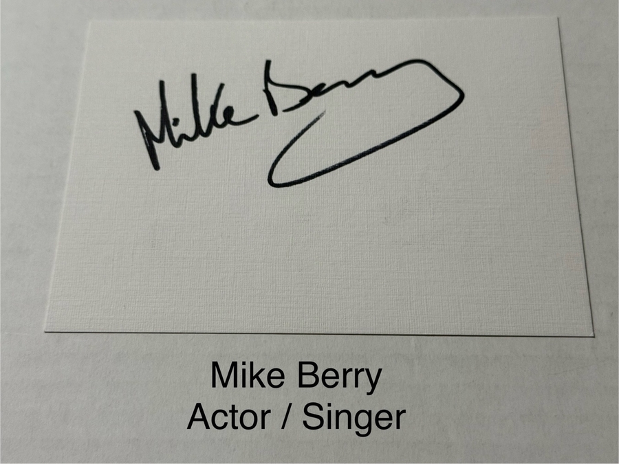 Mike Berry signed signed card
