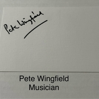 Pete Wingfield signed signed card