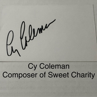 Cy Coleman signed signed card