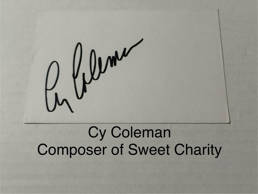 Cy Coleman signed signed card