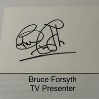 Bruce Forsyth signed signed card