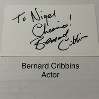 Bernard Cribbins signed signed card