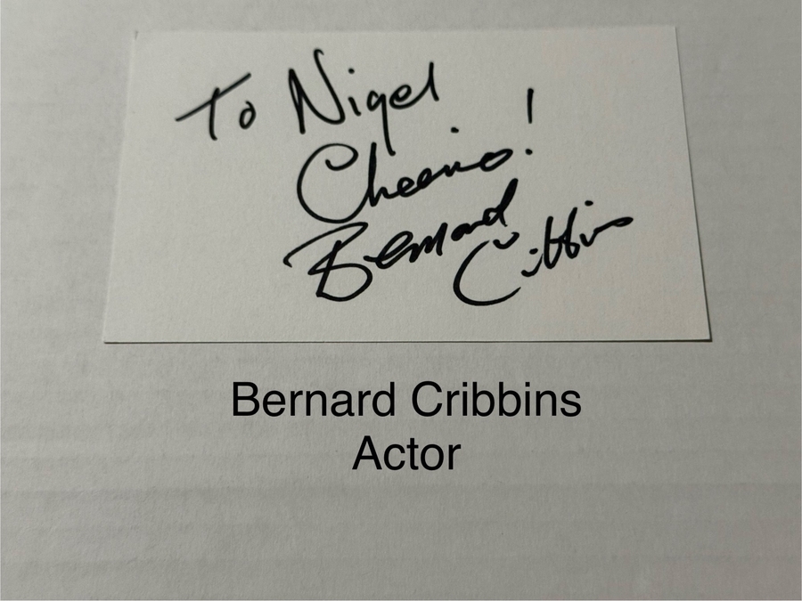 Bernard Cribbins signed signed card