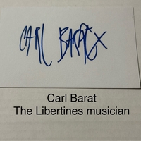 Carl Barratt signed signed card
