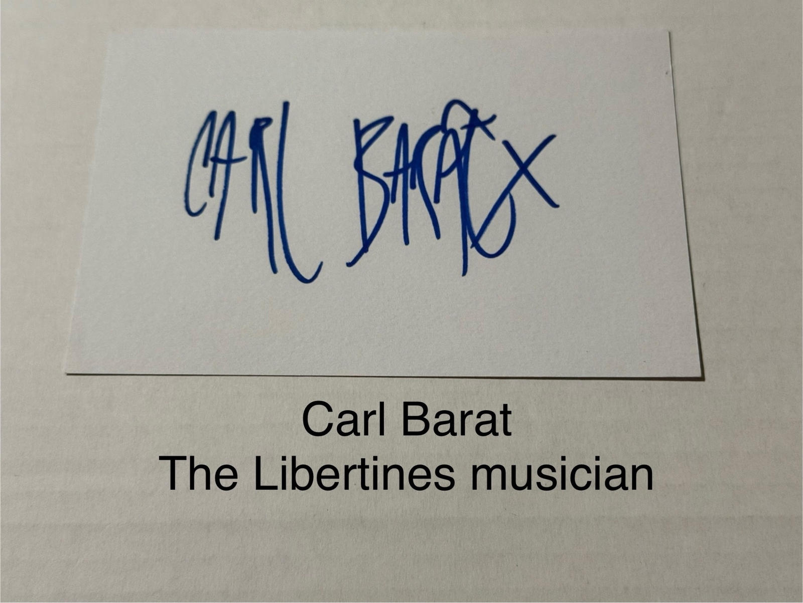 Carl Barratt signed signed card