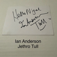 Ian Anderson signed signed card
