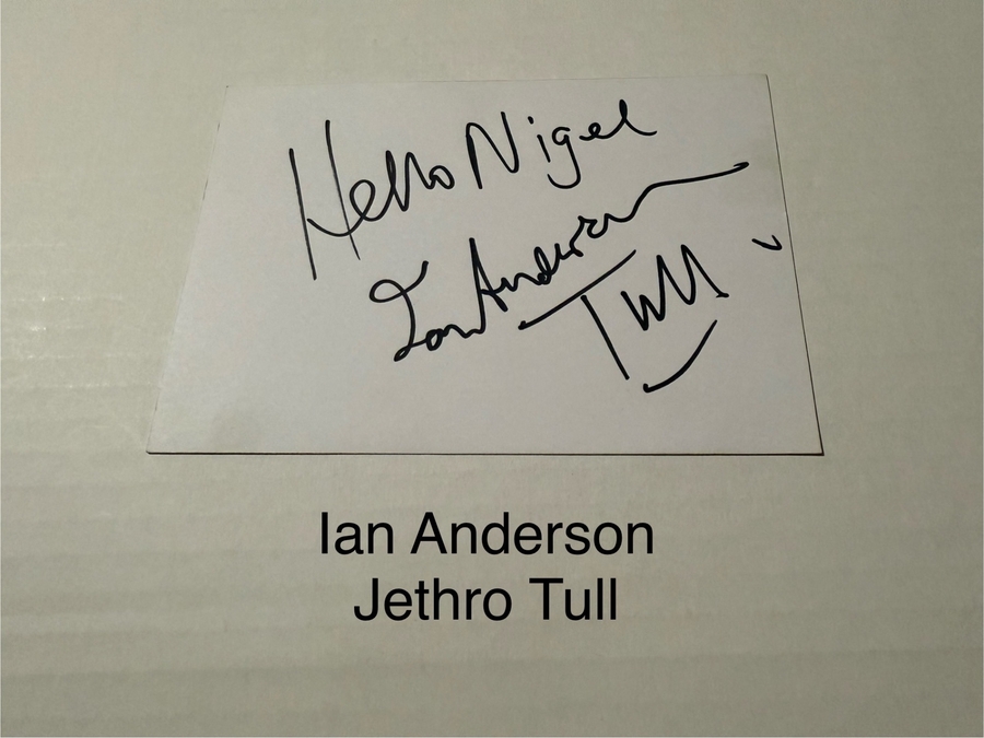 Ian Anderson signed signed card