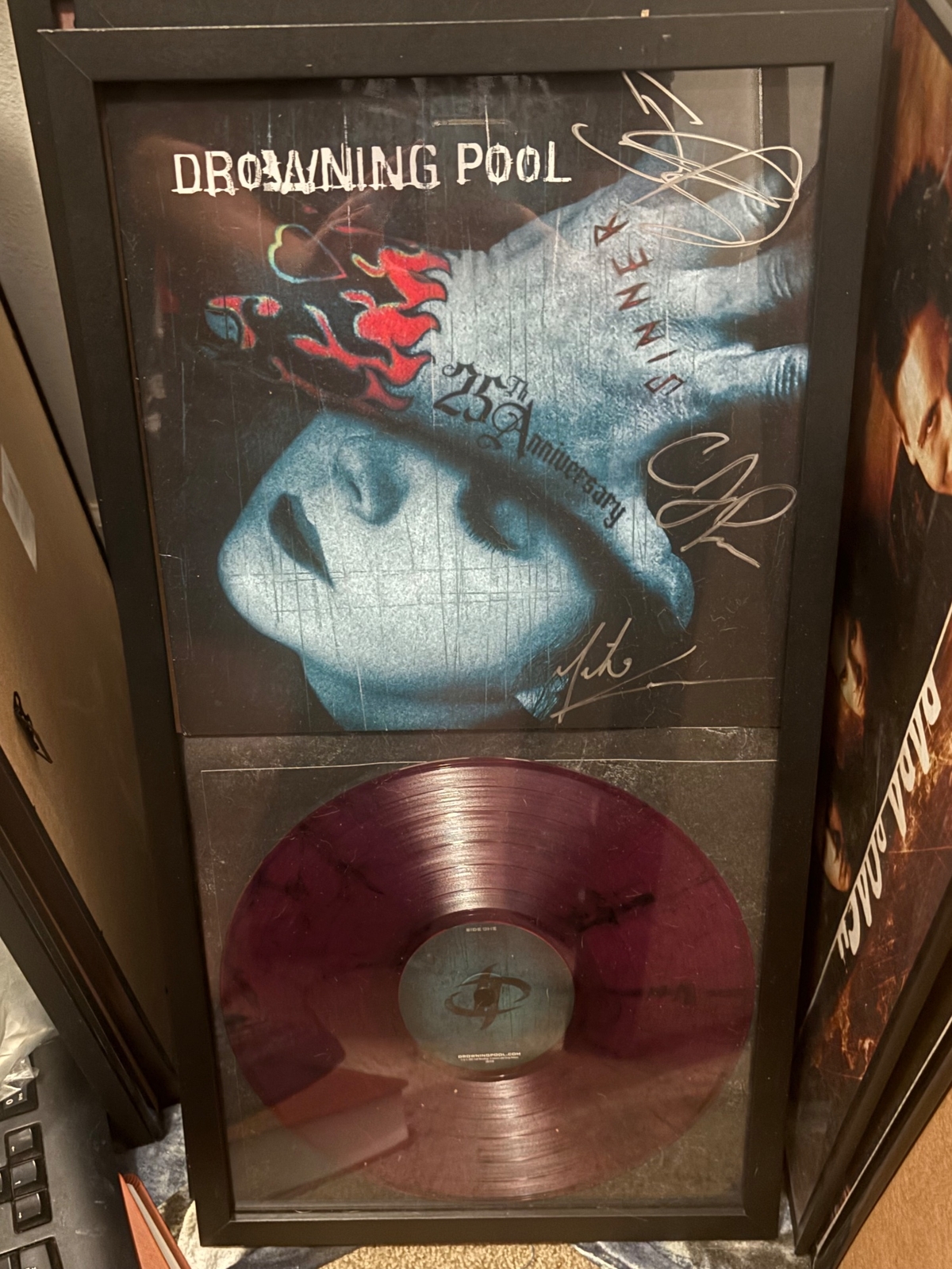 Drowning Pool signed vinyl record