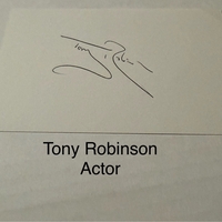 Tony Robinson signed signed card