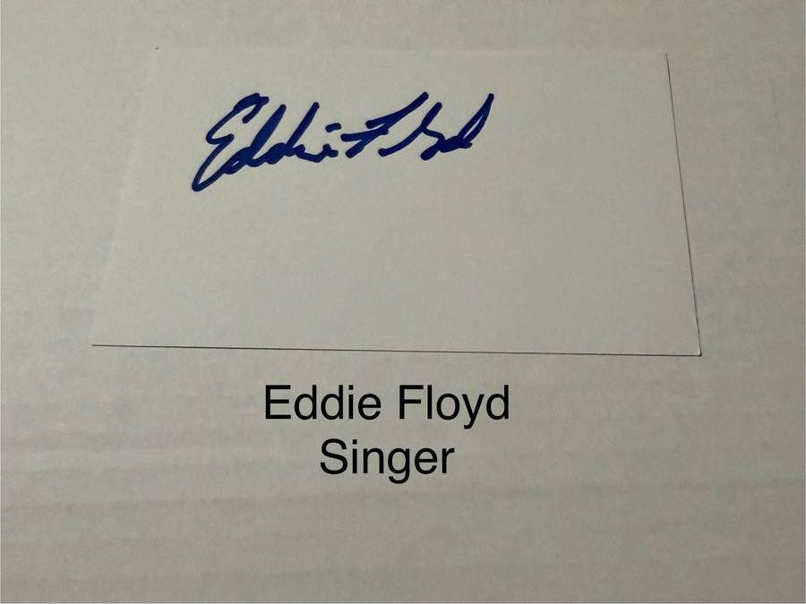 Eddie Floyd signed signed card