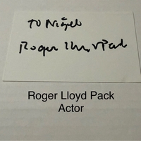 Roger Lloyd Pack signed signed card
