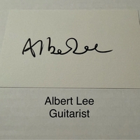 Albert Lee signed signed card