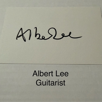 Albert Lee signed signed card
