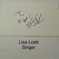 Lisa Loeb signed signed card