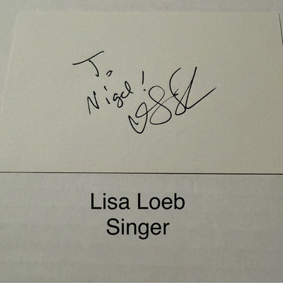 Lisa Loeb signed signed card