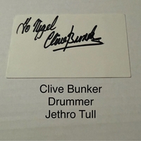 Clive Bunker signed signed card