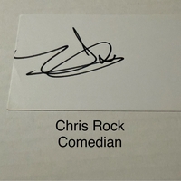 Chris Rock signed signed card
