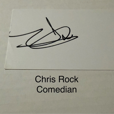 Chris Rock signed signed card