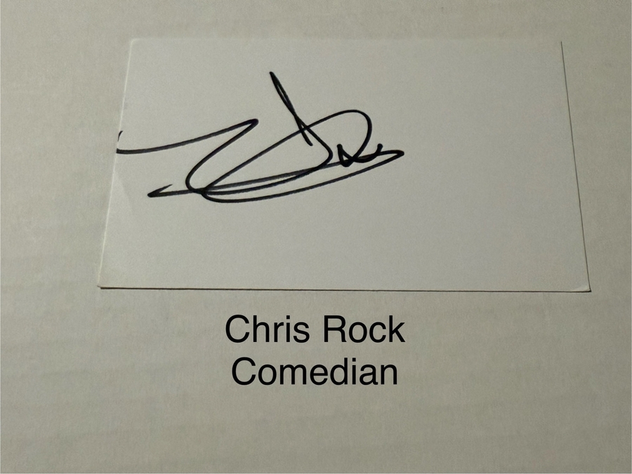 Chris Rock signed signed card