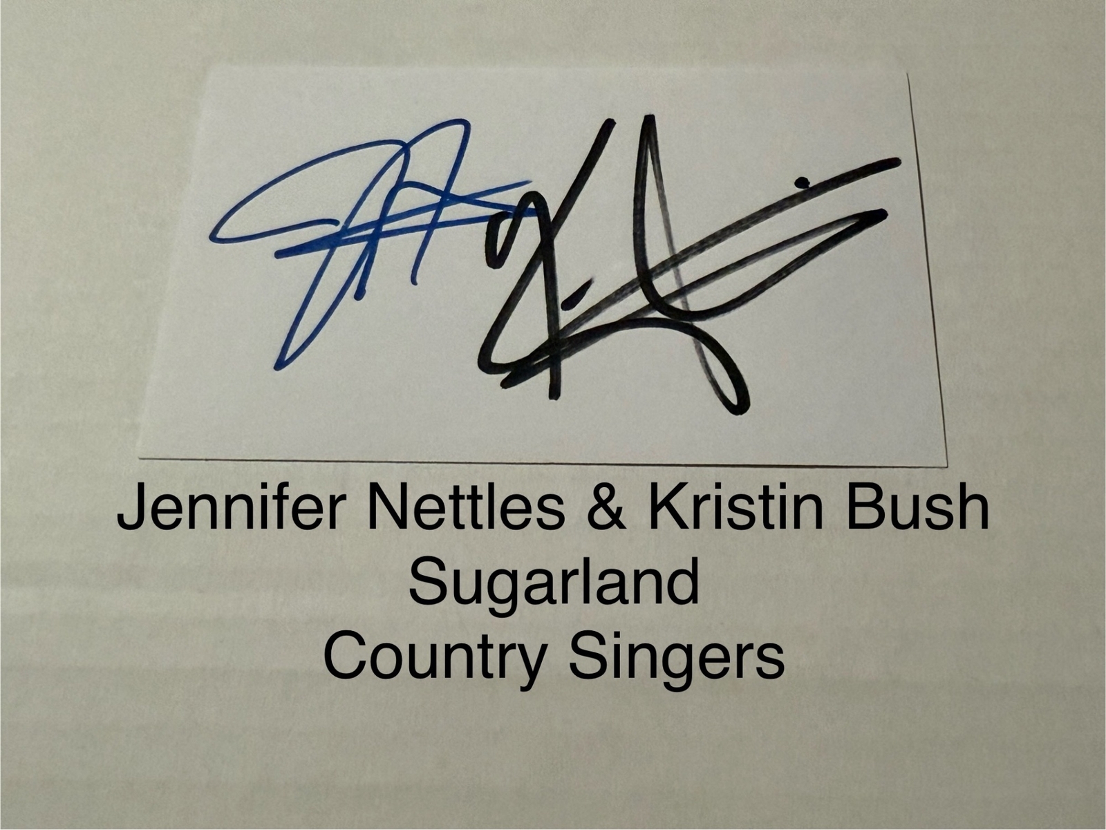 Jennifer Nttles signed signed card