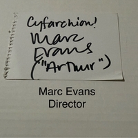 Marc Evans signed signed card