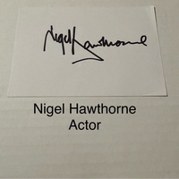Nigel Hawthorne signed signed card