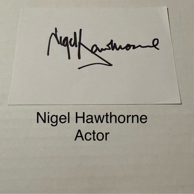 Nigel Hawthorne signed signed card