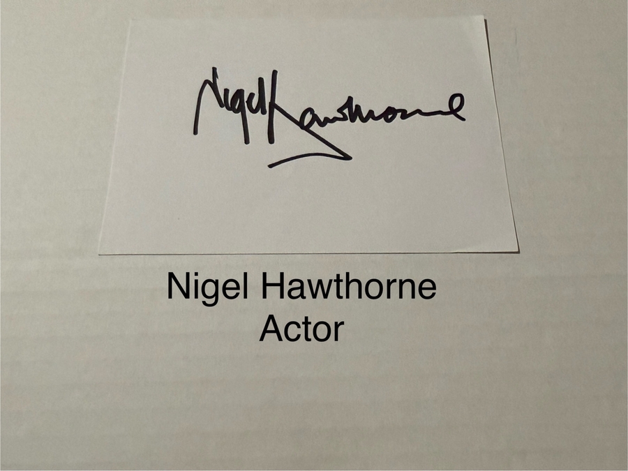 Nigel Hawthorne signed signed card