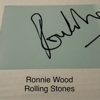 Ronnie Wood signed signed card