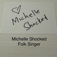 Michelle Shocked signed signed card