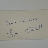 Lana Cantrell signed card