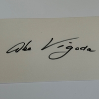 Abe Vigoda signed card