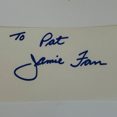 Jamie Farr signed card