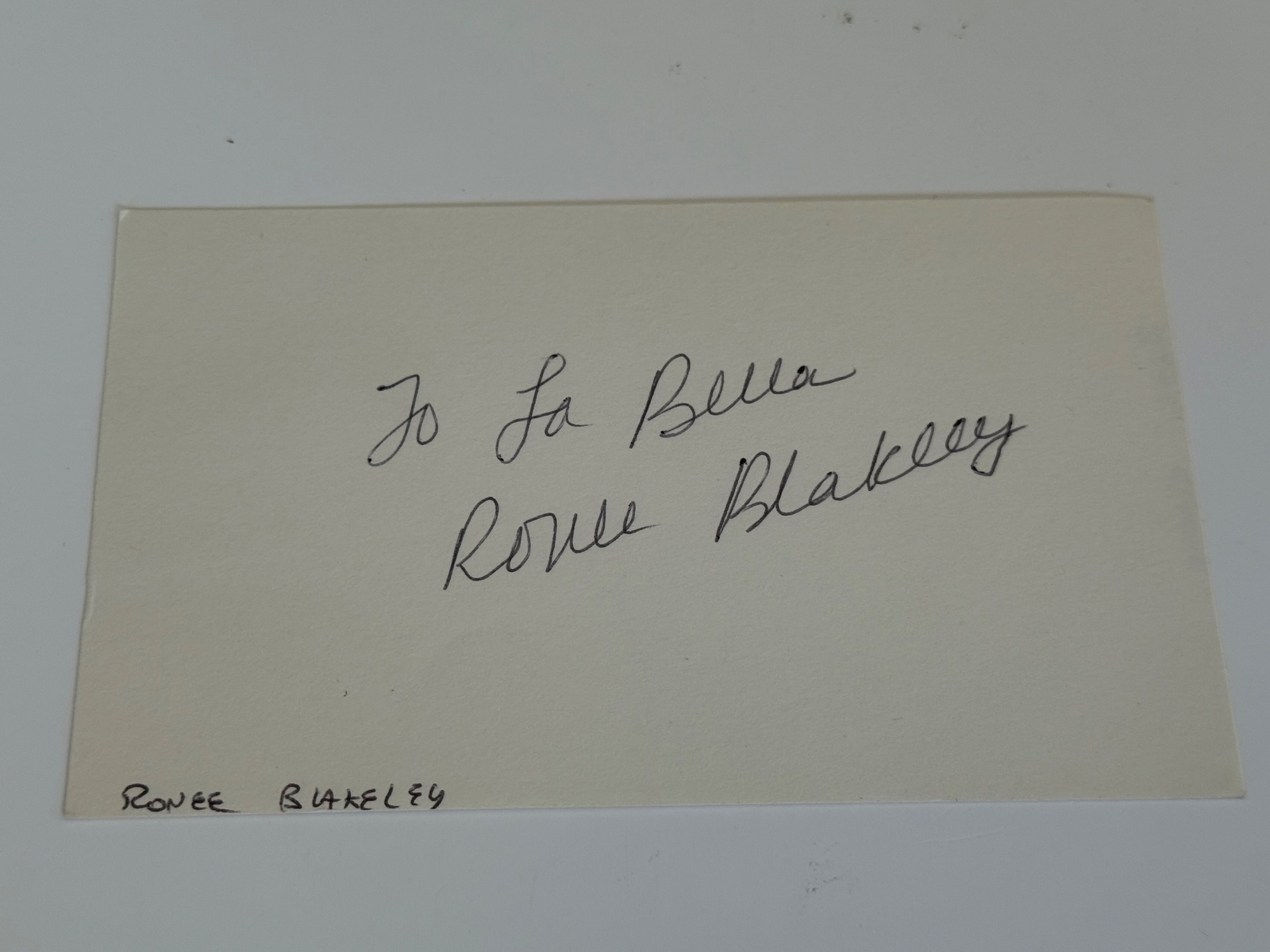 Ronee Blakey signed card