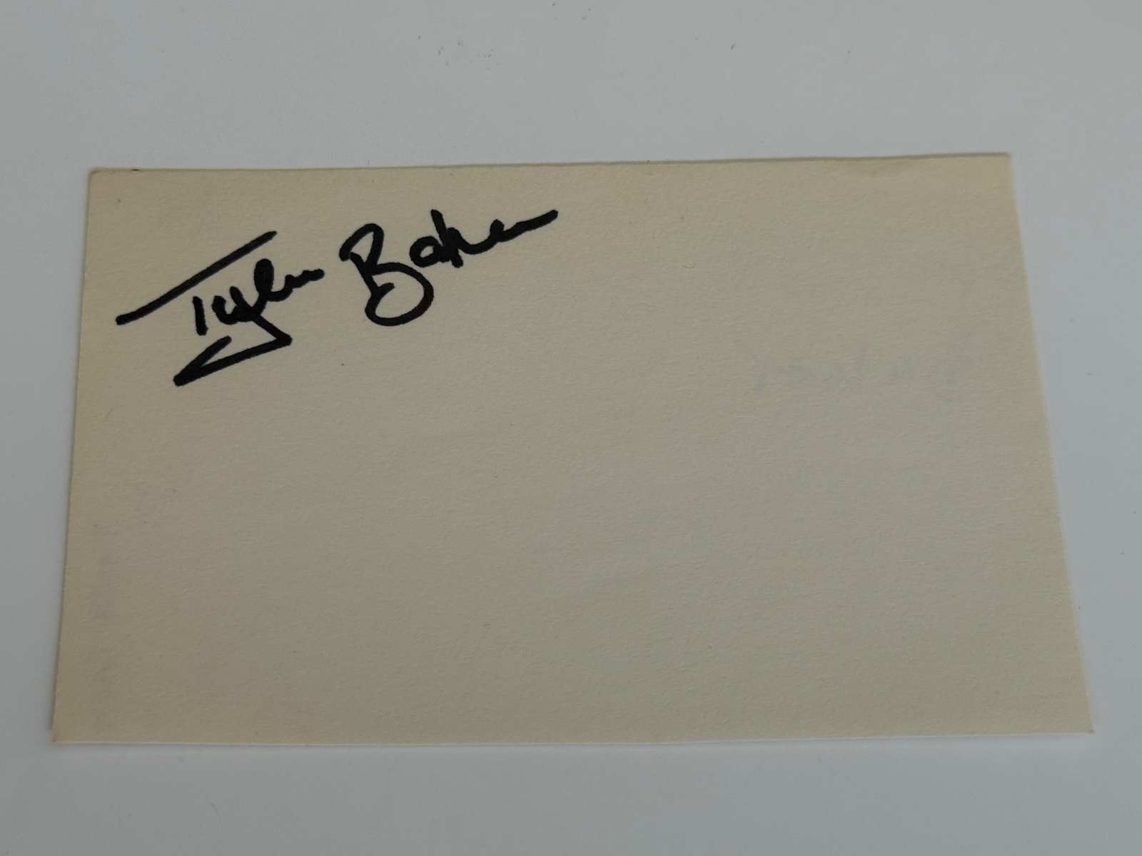 Tyler Baker signed card