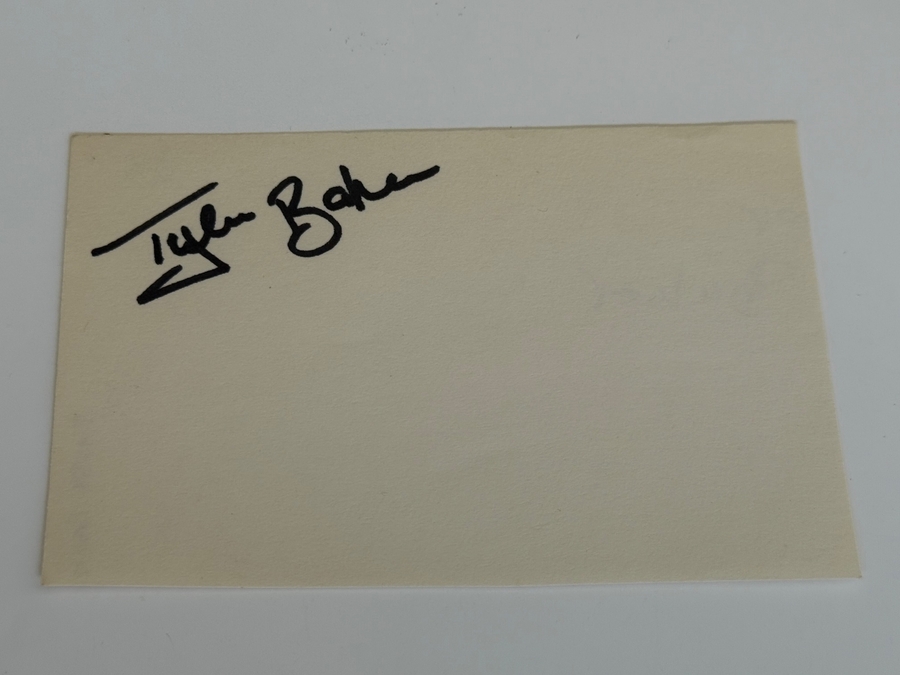 Tyler Baker signed card